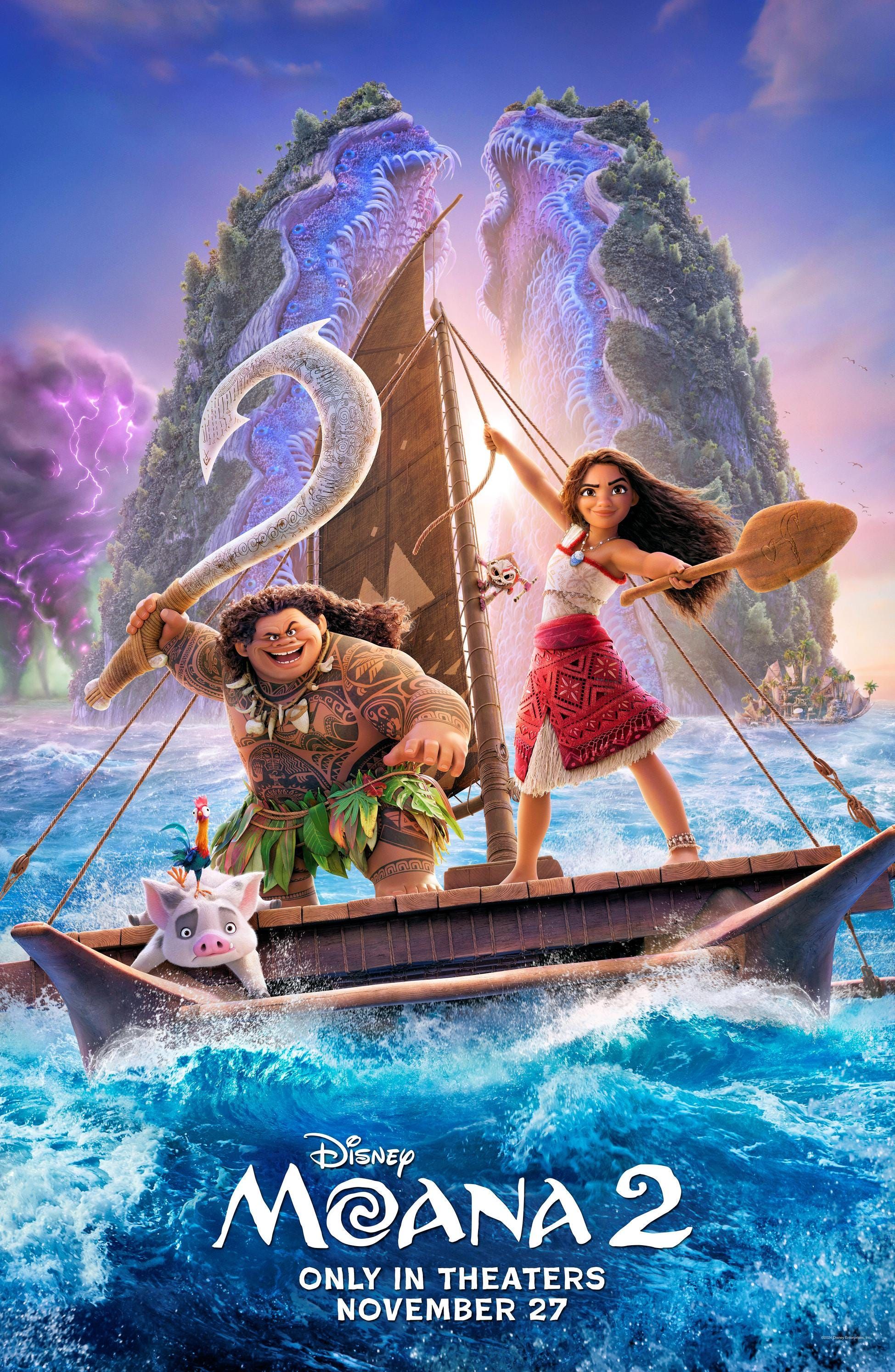 The movie poster for Moana 2